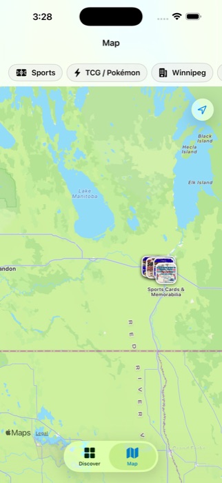 Map of nearby shows